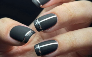 Jet Black with Minimalist Silver Stripe