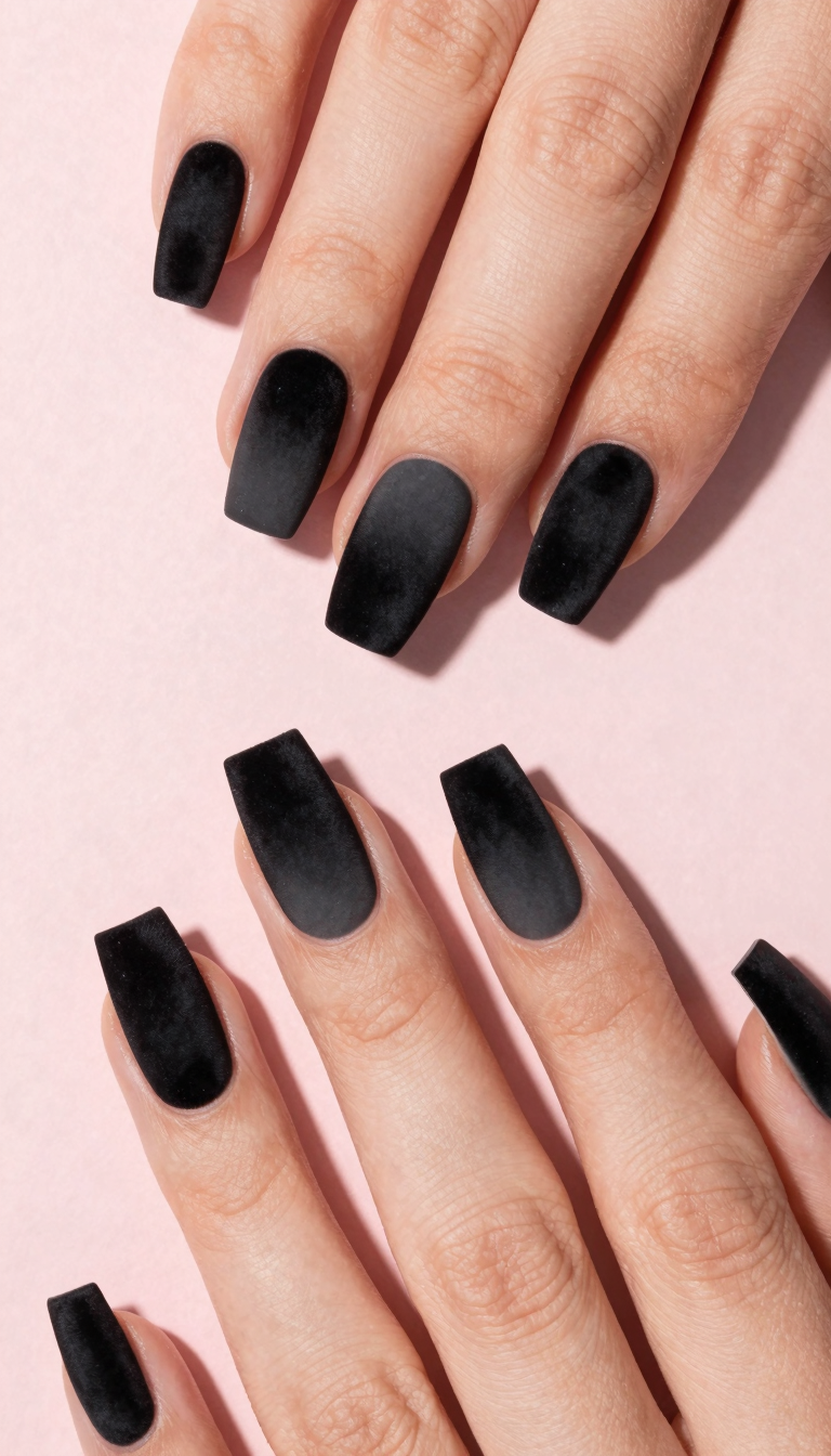 Matte Velvet Black with Subtle Gradient Fade