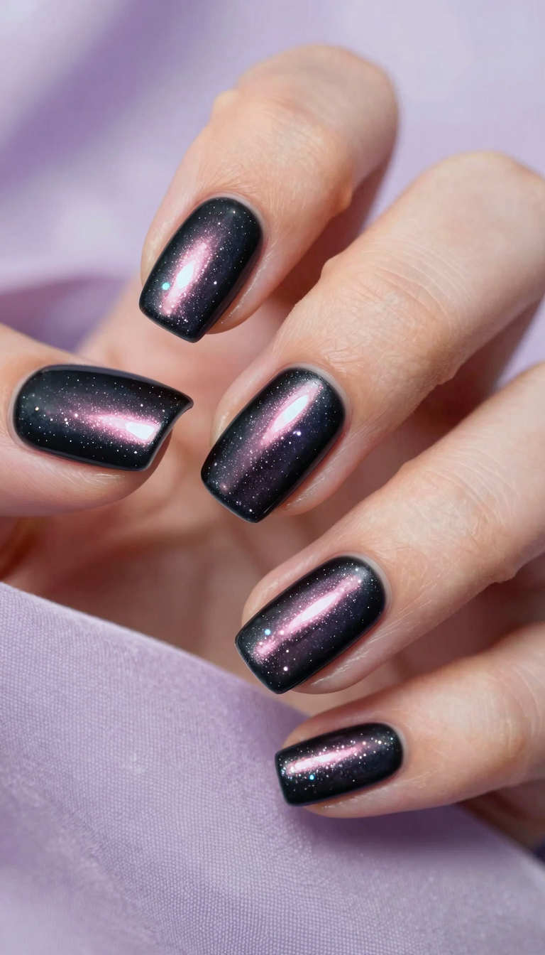 Midnight Black with Opalescent Pearl Dust